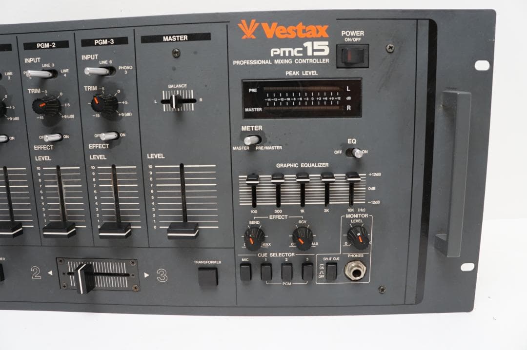 ＜動作＞Vestax PMC15 PMC-15 DJミキサー ビンテージ