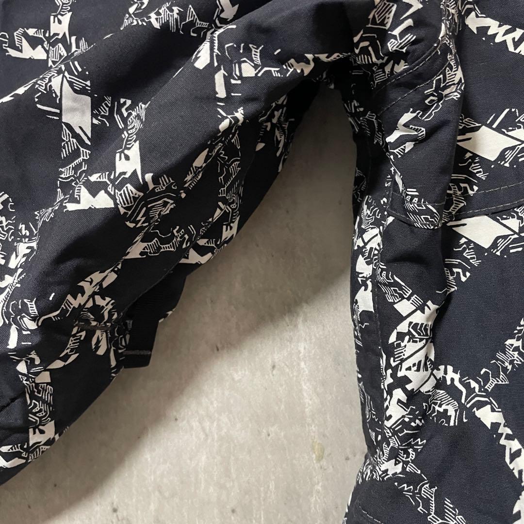 Burtonバートンスキーウェアスノーボードジャケットパーカー黒ブラック総柄希少