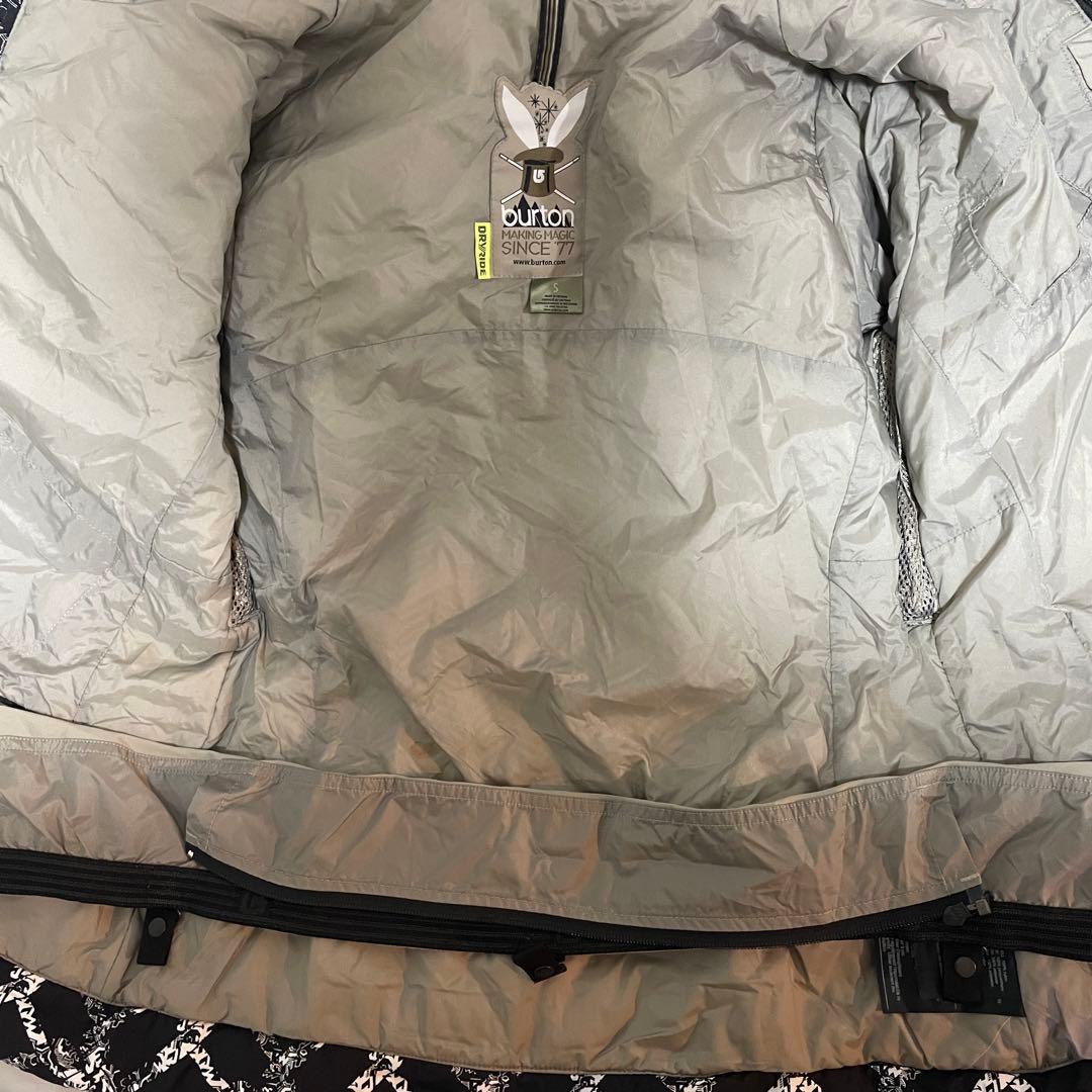 Burtonバートンスキーウェアスノーボードジャケットパーカー黒ブラック総柄希少