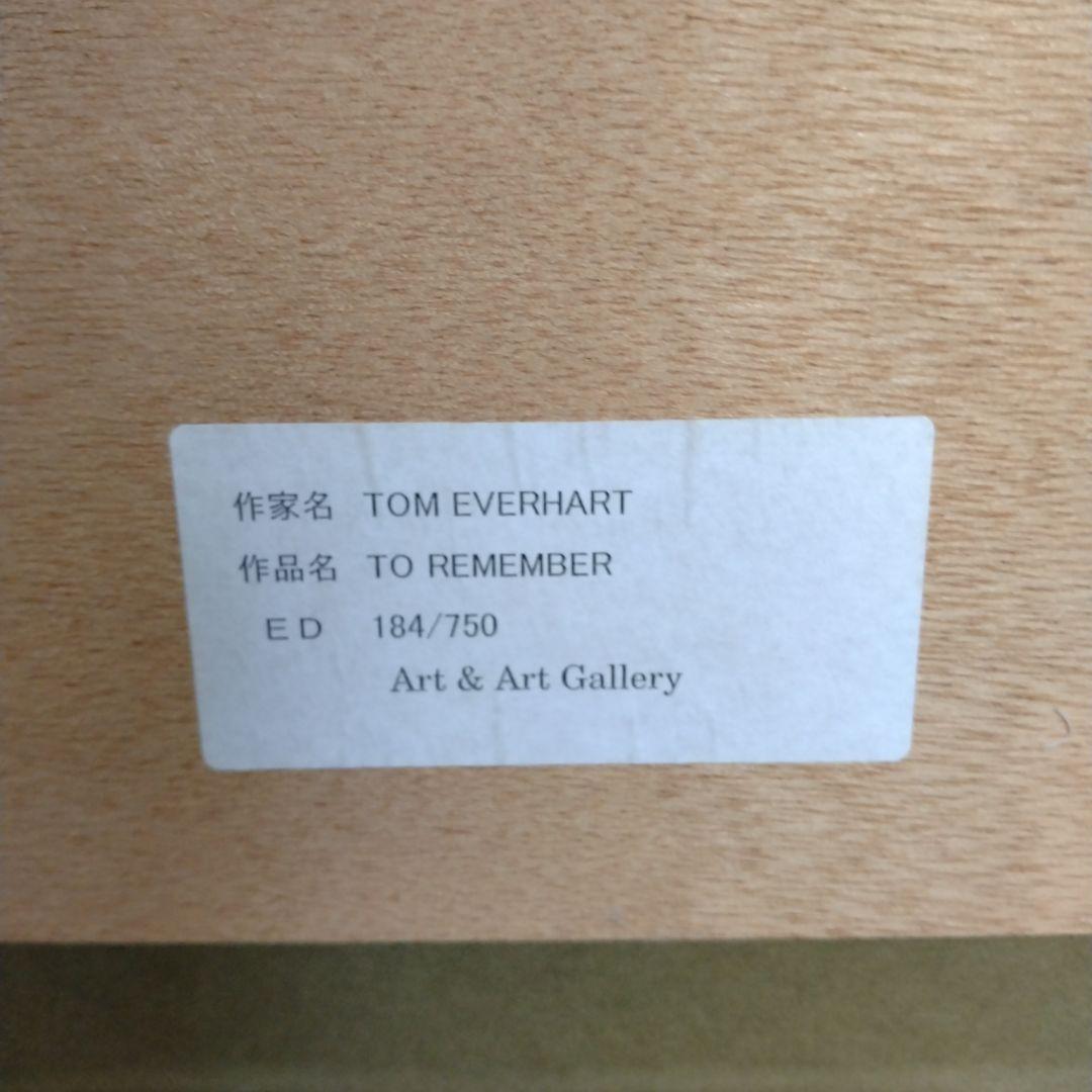 【希少】トム・エバハート「TO REMEMBER」リトグラフ ピーナッツ 保証書