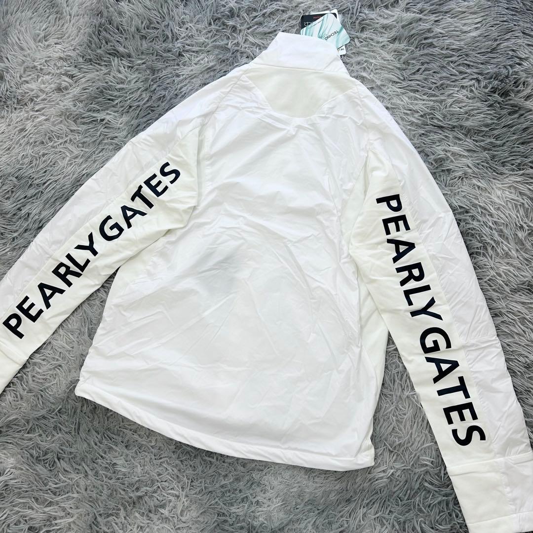 新品　パーリーゲイツ　ジャケット　ブルゾン　中綿　袖ロゴ　防寒　ホワイト