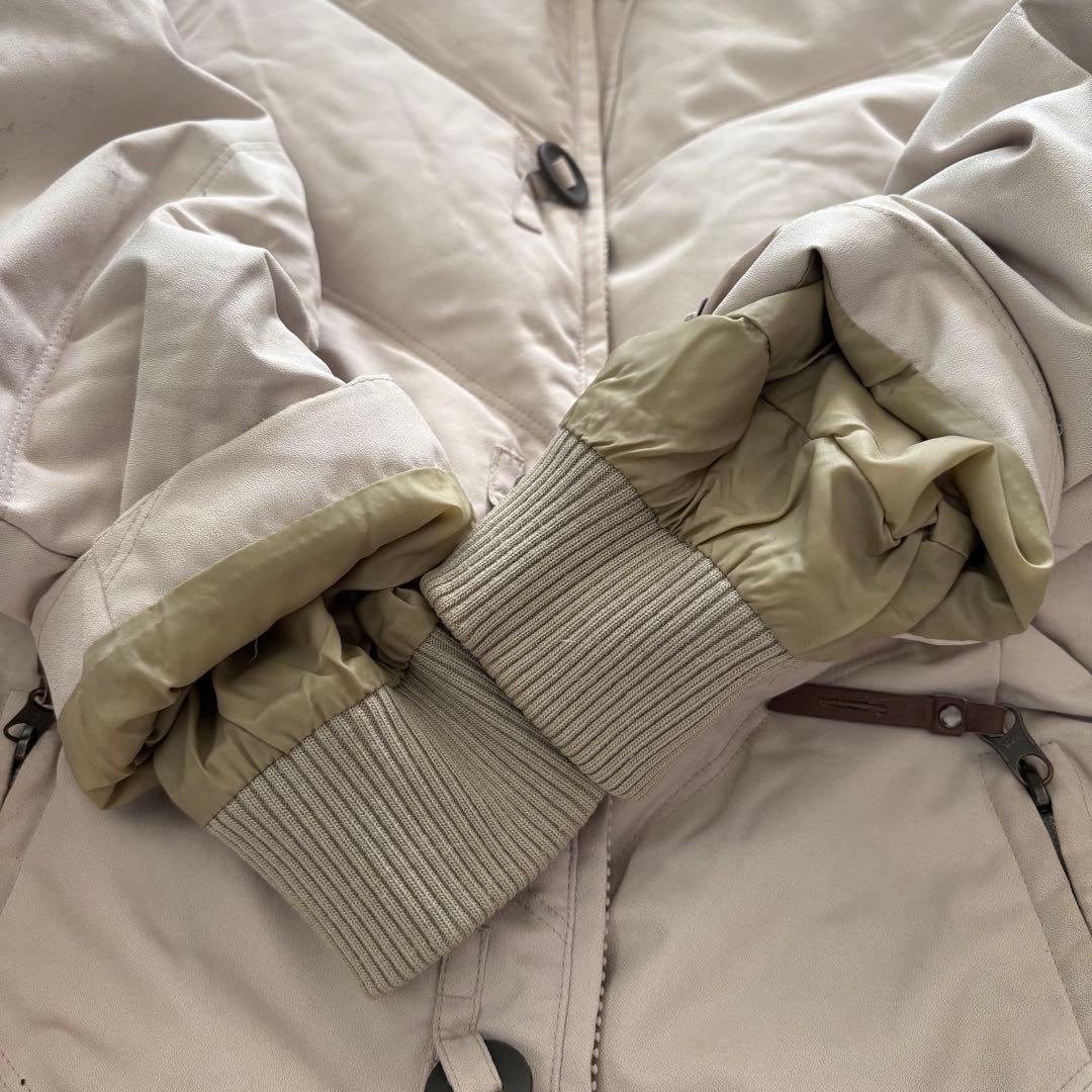 ellesse スキーウェア レディース上下 7-2ベージュ×ブラウンダウン80