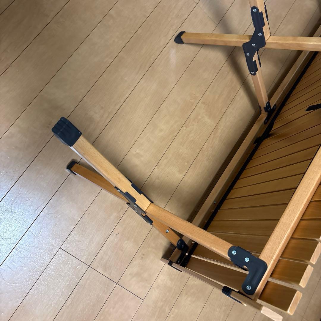 Hilander ウッドロールトップテーブルEX 120×60cm