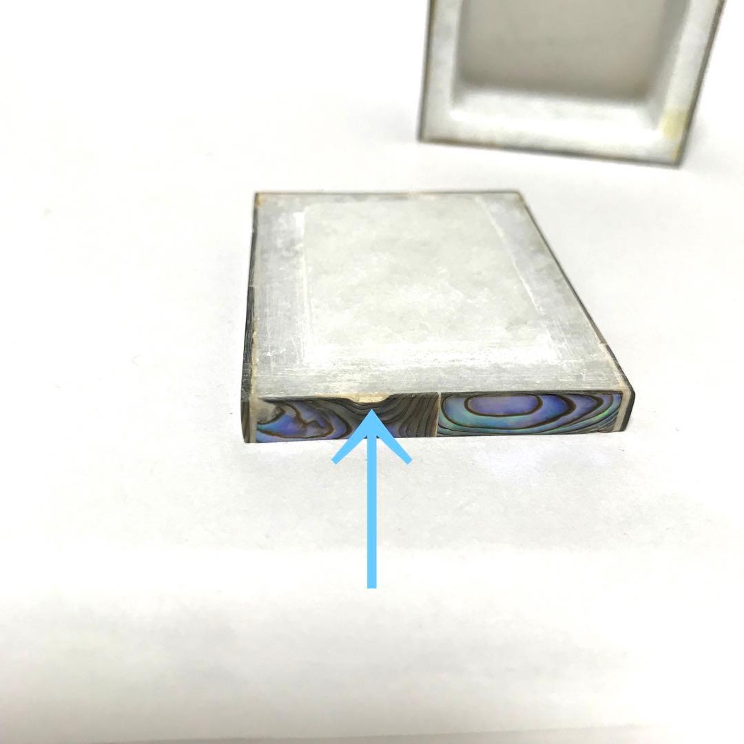 大理石 と アバロンシェル の 小さな 宝石箱 象嵌 孔雀貝 ジュエリー