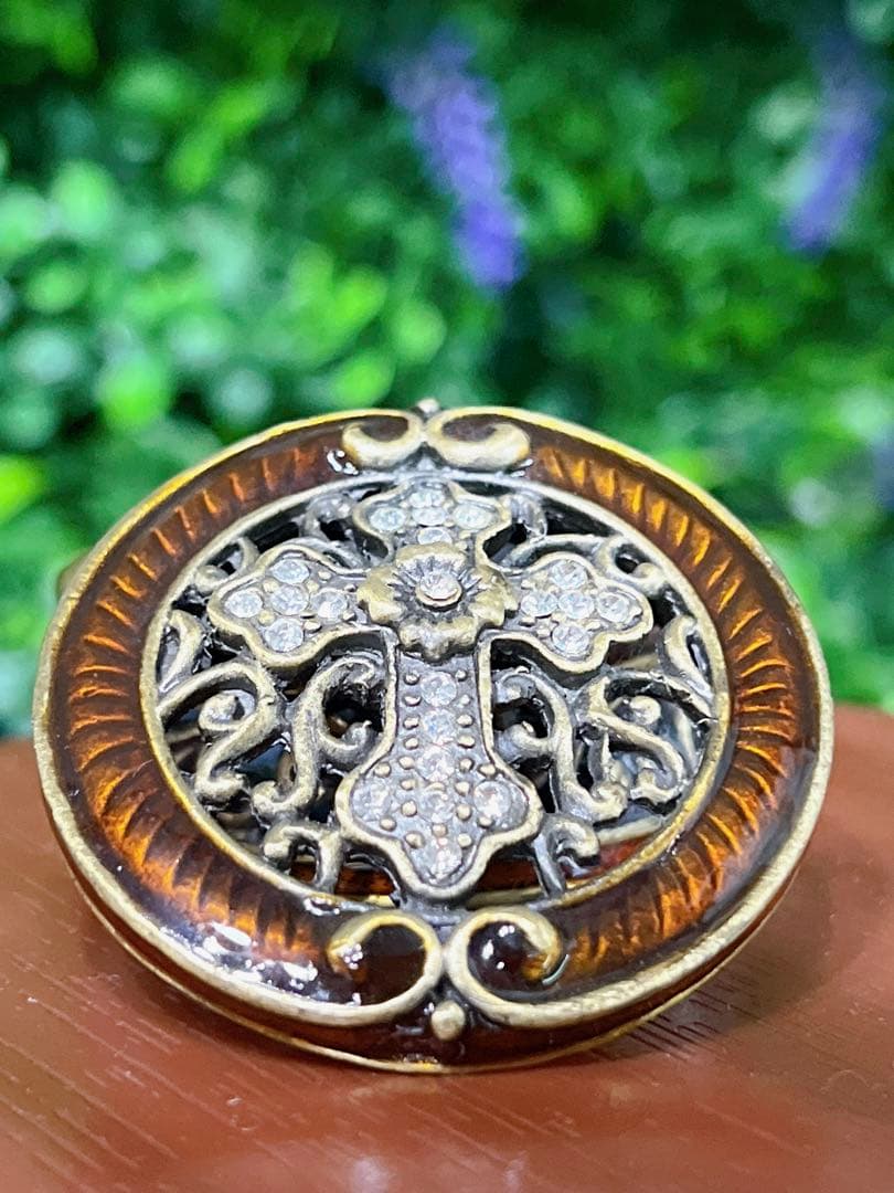 アンティーク　小物入れ　十字架　クロス　宝石箱　ケース　キリスト