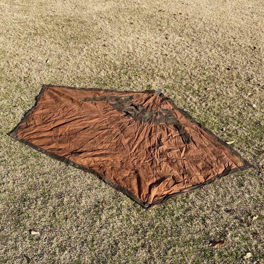 ハンガリー軍幕④　ポンチョ　２枚　ポール・ペグセット　 ワンポールテント