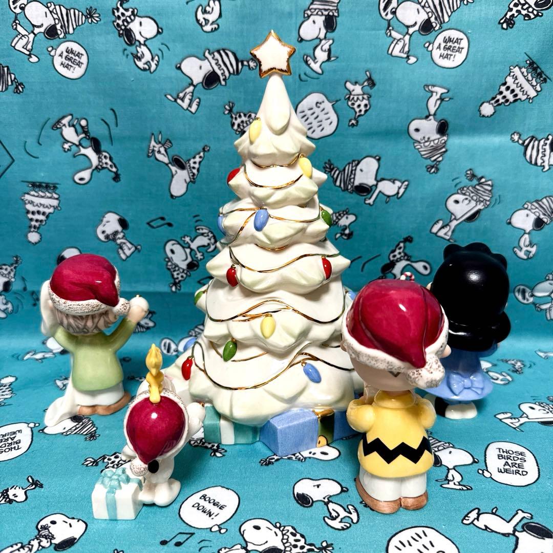 スヌーピー LENOX 陶器 海外 置物 クリスマス 5点セット