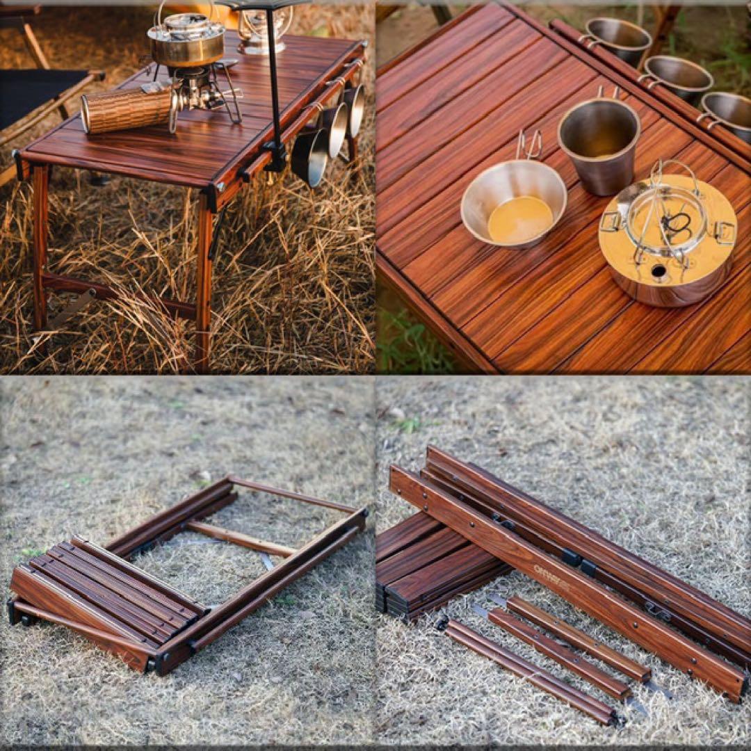 ONWAY SPORTSフォールディング アルミIGTテーブルOW-8242 茶