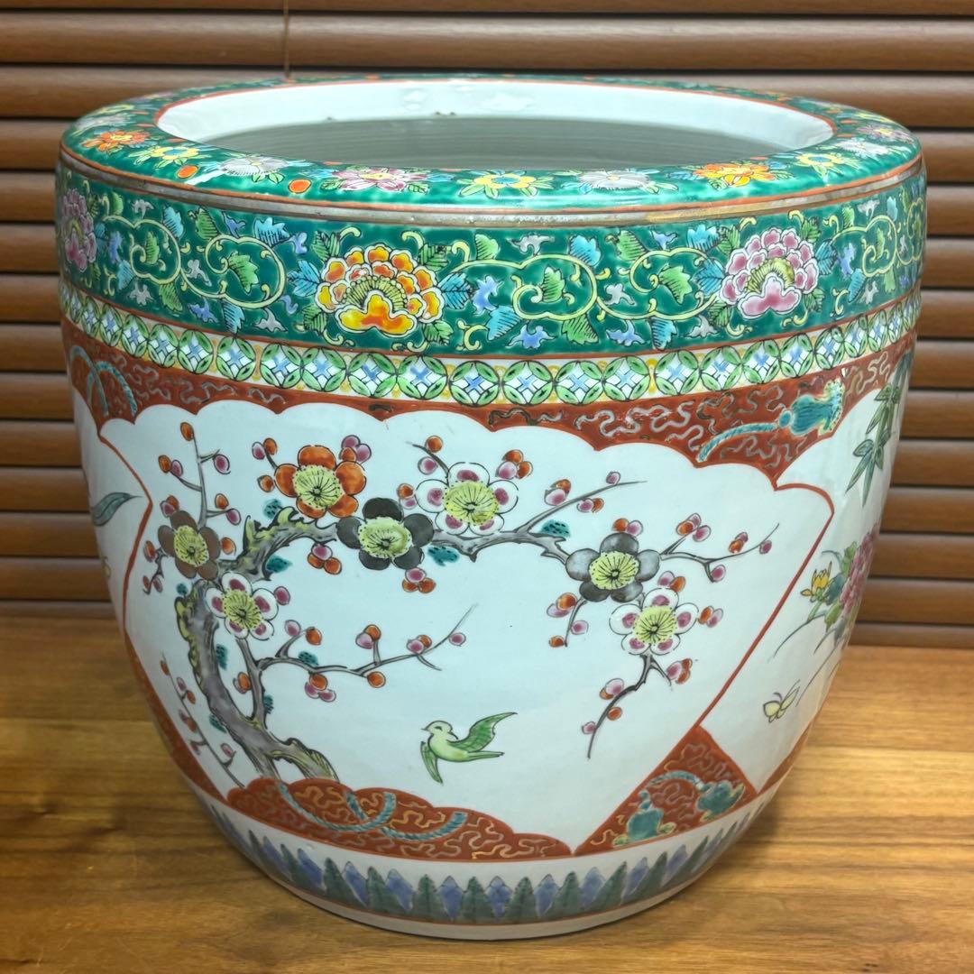 古伊万里◎赤絵火鉢　￼