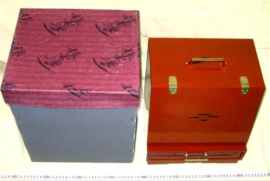 根来塗 メイクボックス 大 鏡台 　紀州塗り　コスメボックス