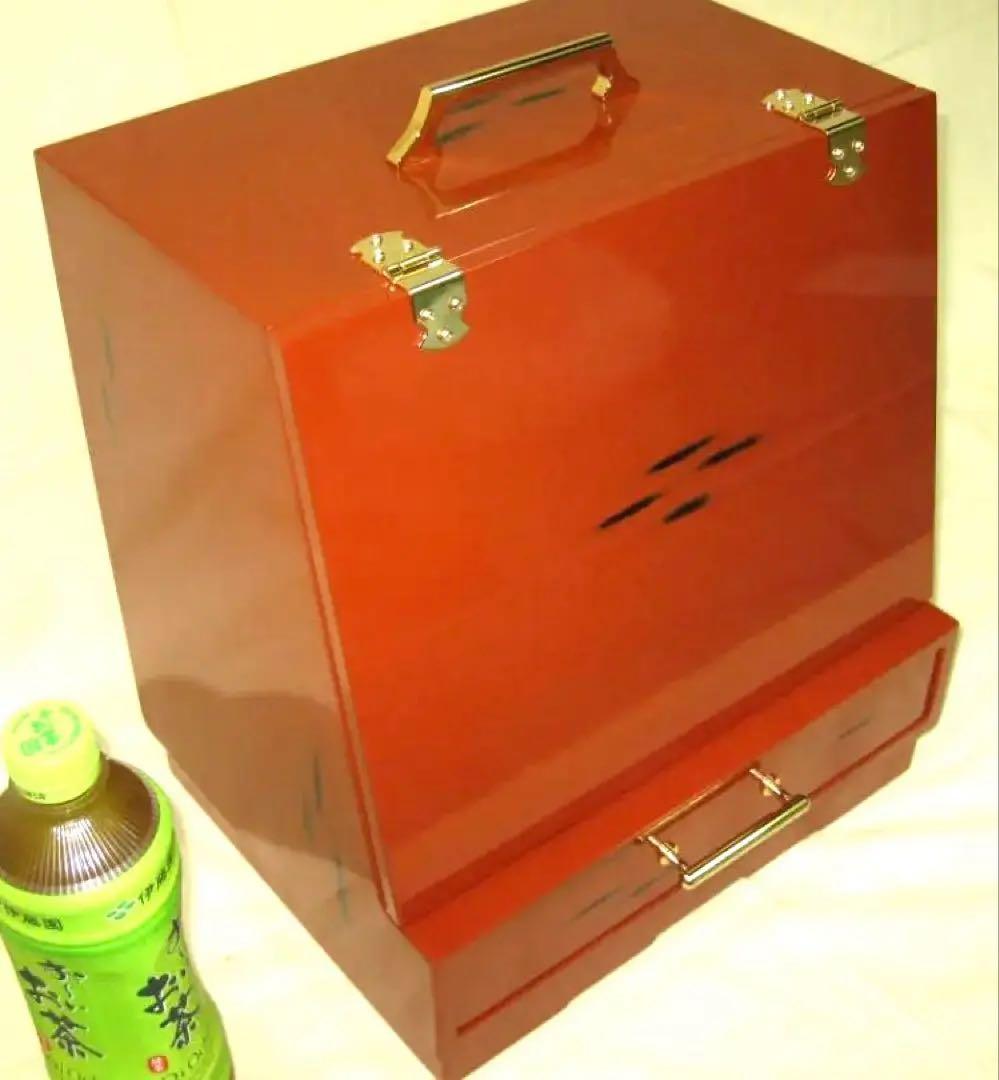 根来塗 メイクボックス 大 鏡台 　紀州塗り　コスメボックス