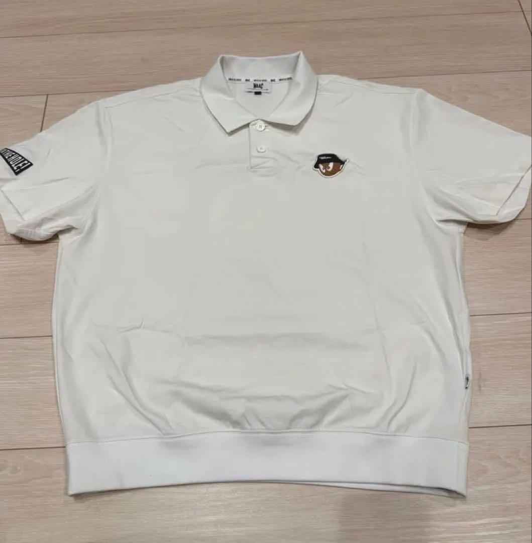 WAAC ワック　メンズ　ホワイト ポロシャツ
