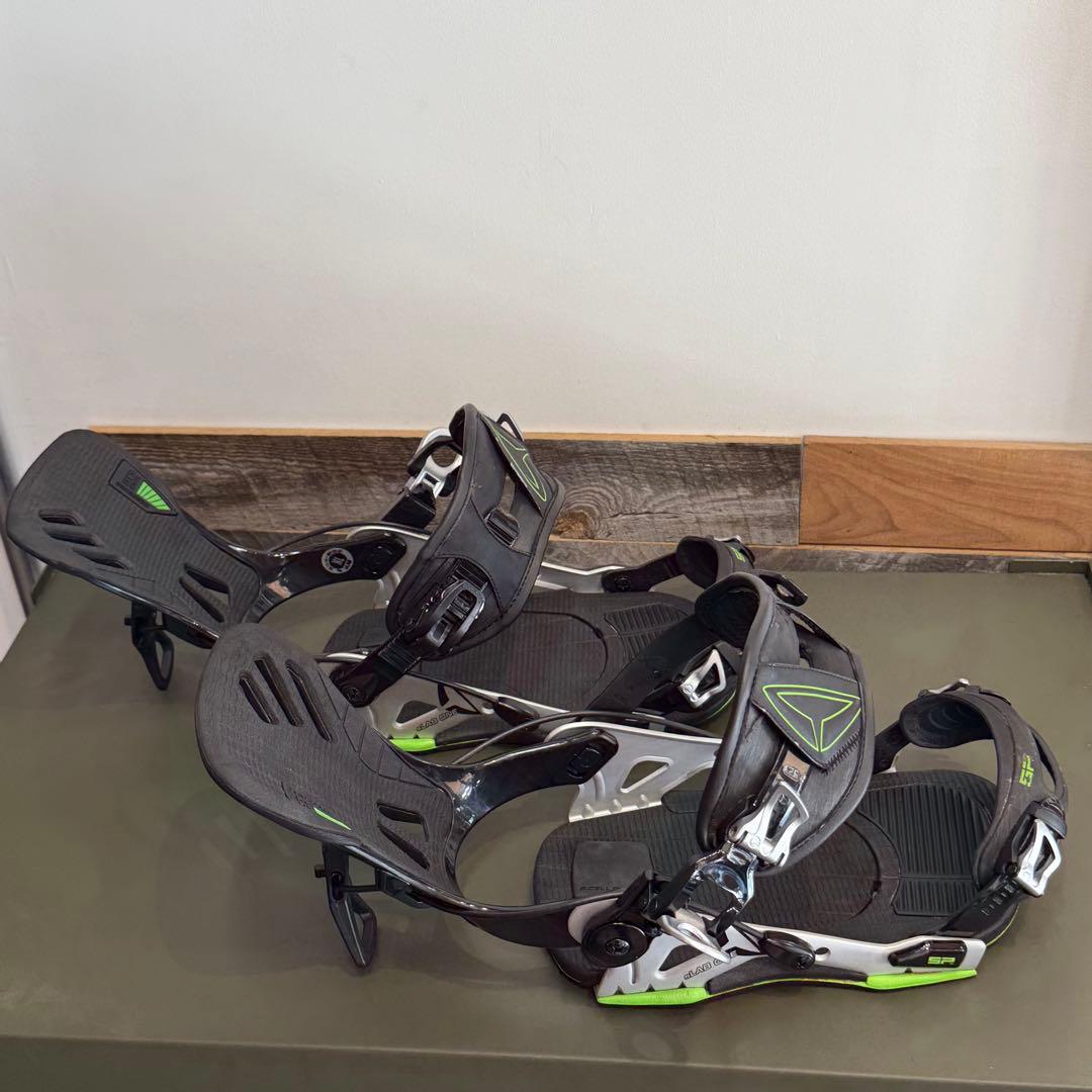 SP スノーボードビンディング ブラック/グリーン