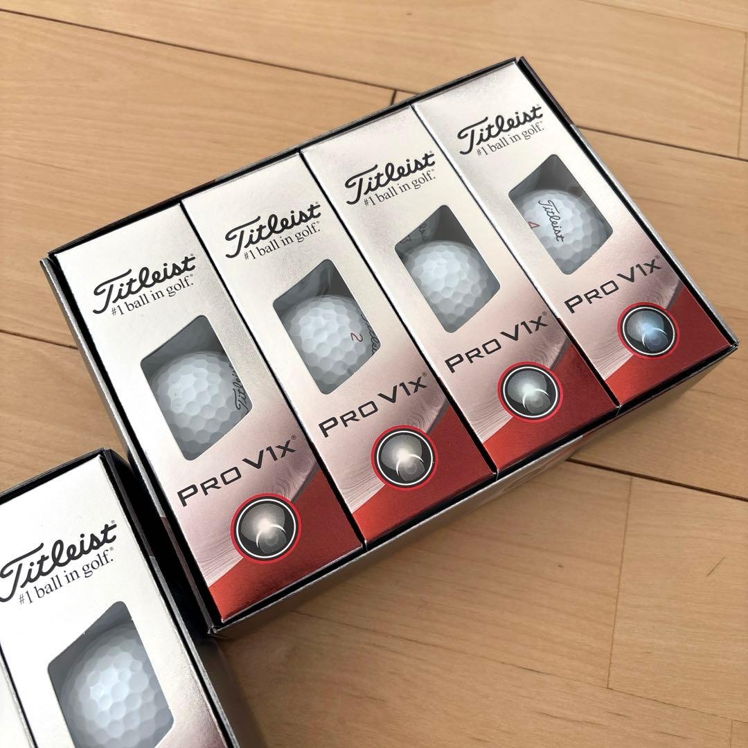 タイトリスト PRO V1x ローナンバー 白 2ダース 箱入