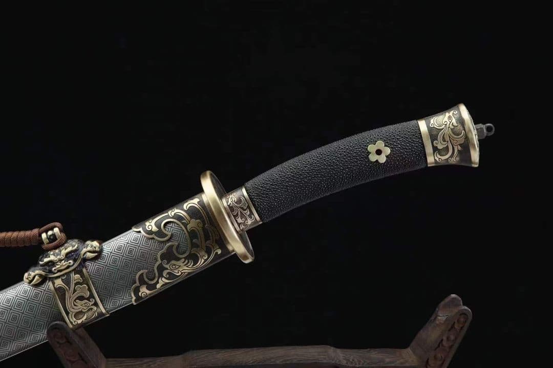 青龍宝刀（擬古銀金属鞘） 古兵器 武具　刀装具　日本刀　模造刀 居合刀