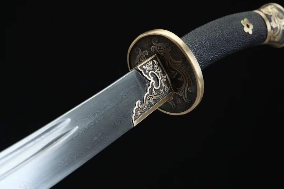 青龍宝刀（擬古銀金属鞘） 古兵器 武具　刀装具　日本刀　模造刀 居合刀