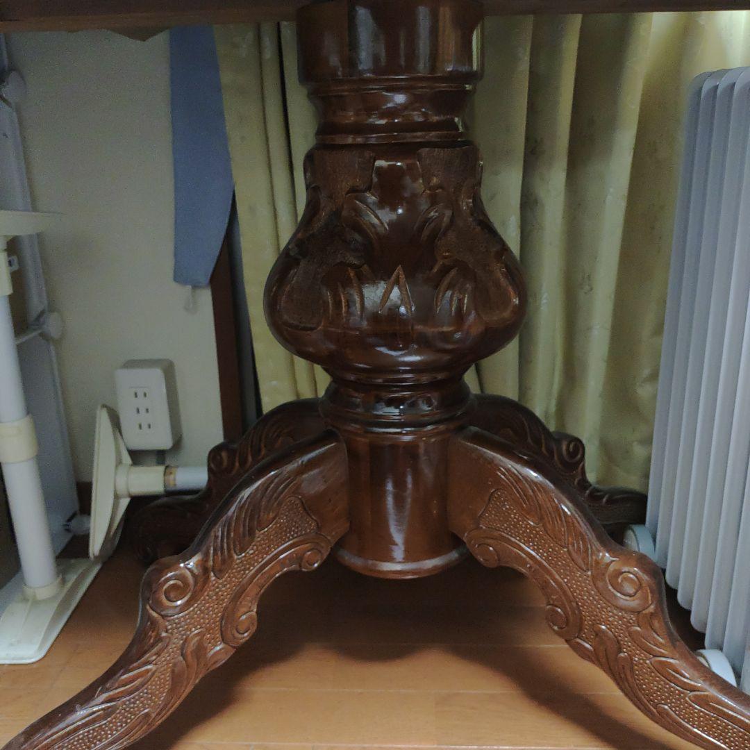 イタリア製クラシック木製楕円形テーブル