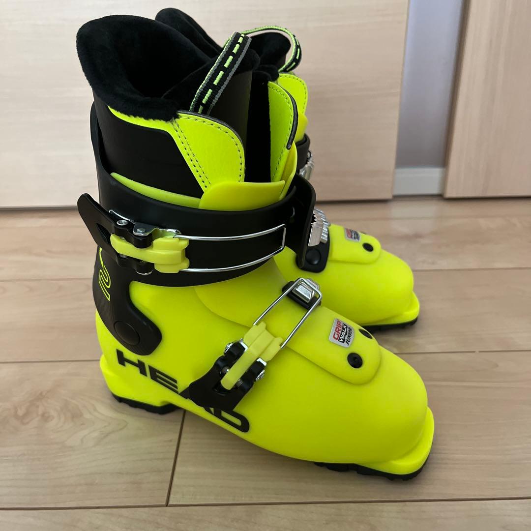 【新品未使用】HEAD スキーブーツ 21.5cm イエロー ジュニア キッズ