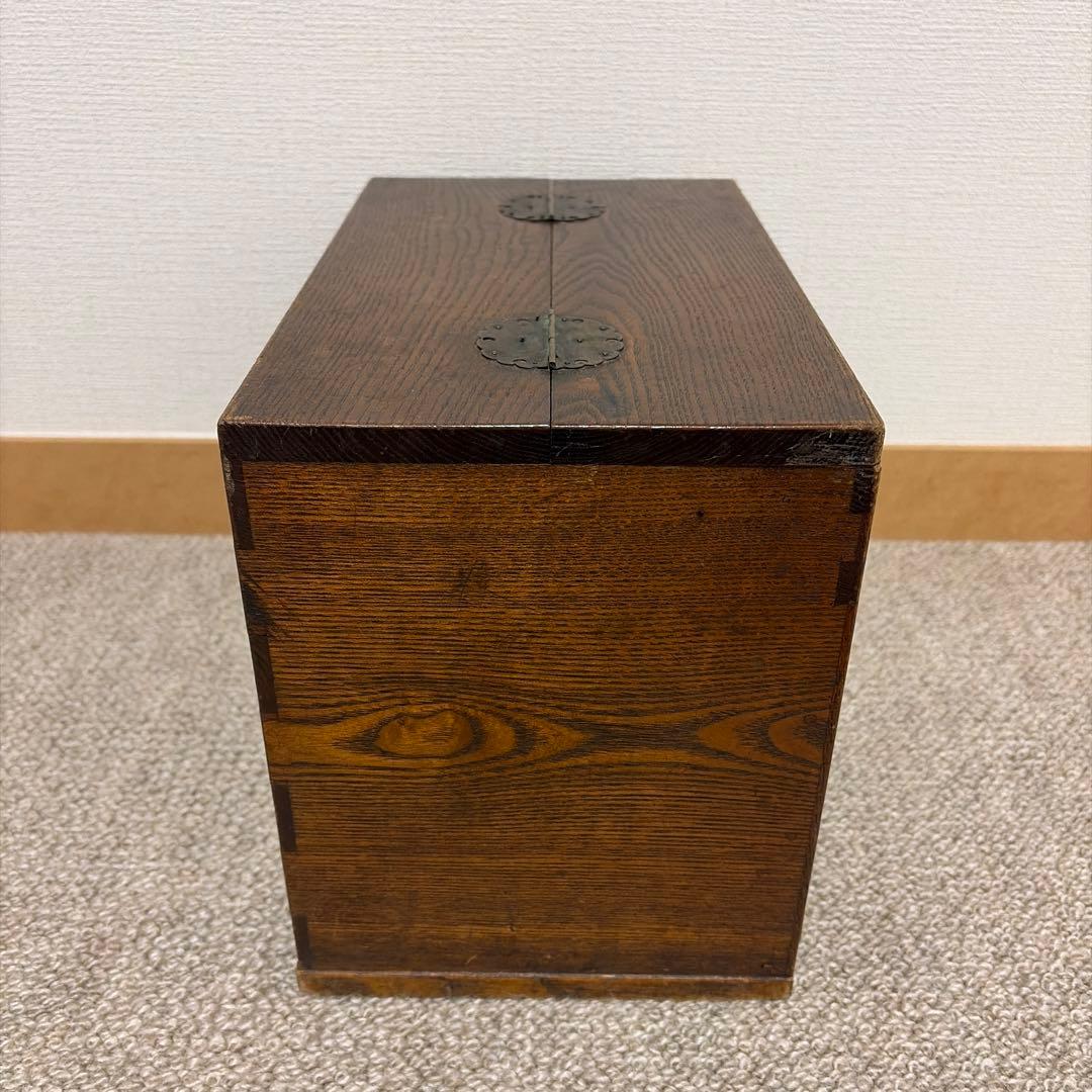 アンティーク木製収納ボックス 3段引き出し