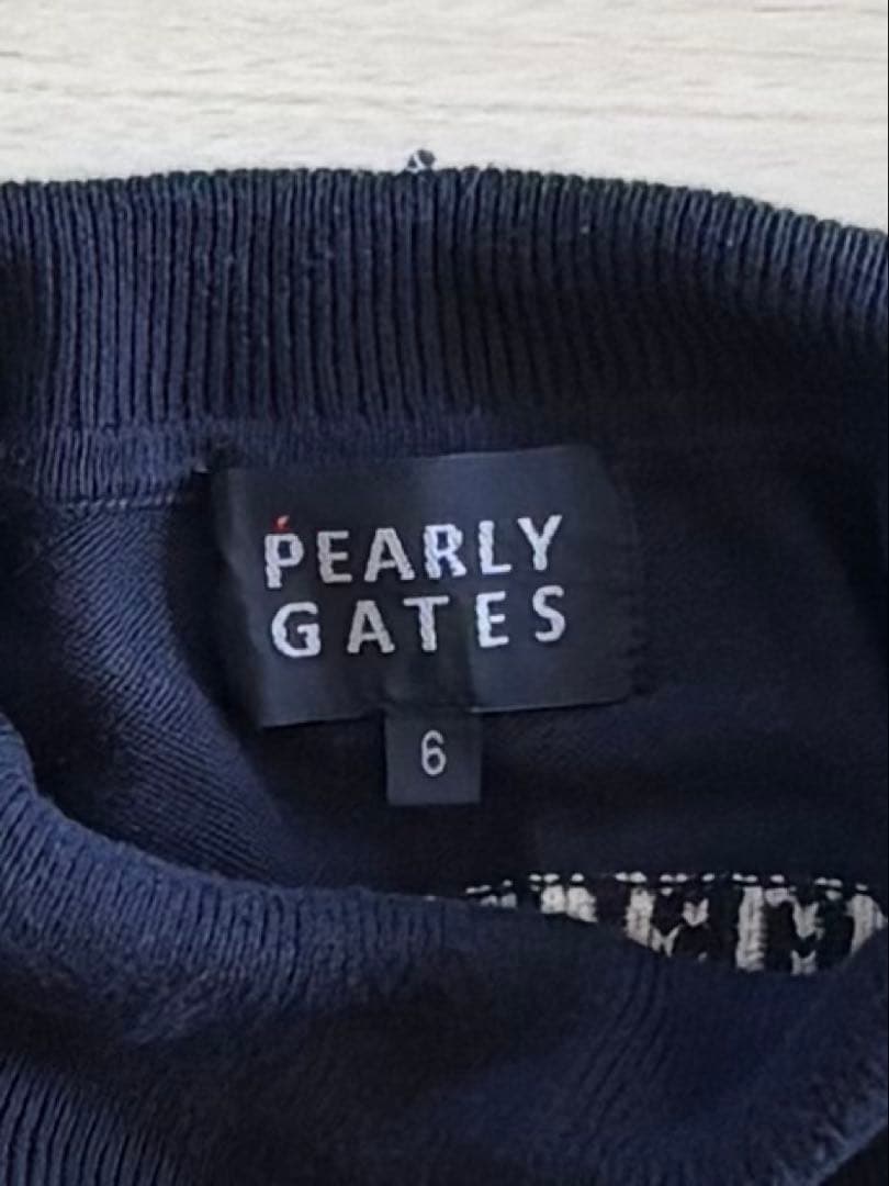 PEARLY GATES ネイビー ハイネックセーター