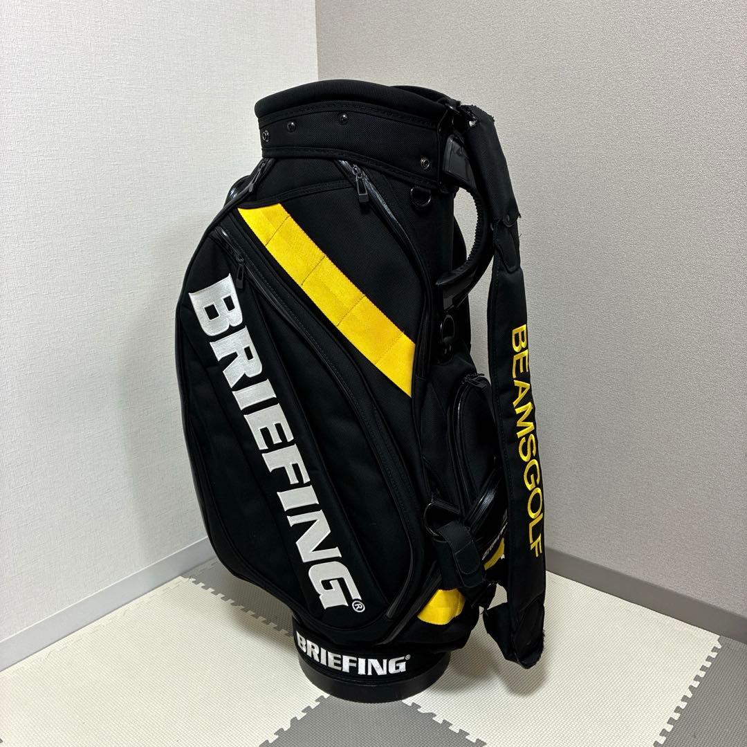 夜*番様 BRIEFING x BEAMSゴルフバッグ・キャディバッグ 黒/黄色
