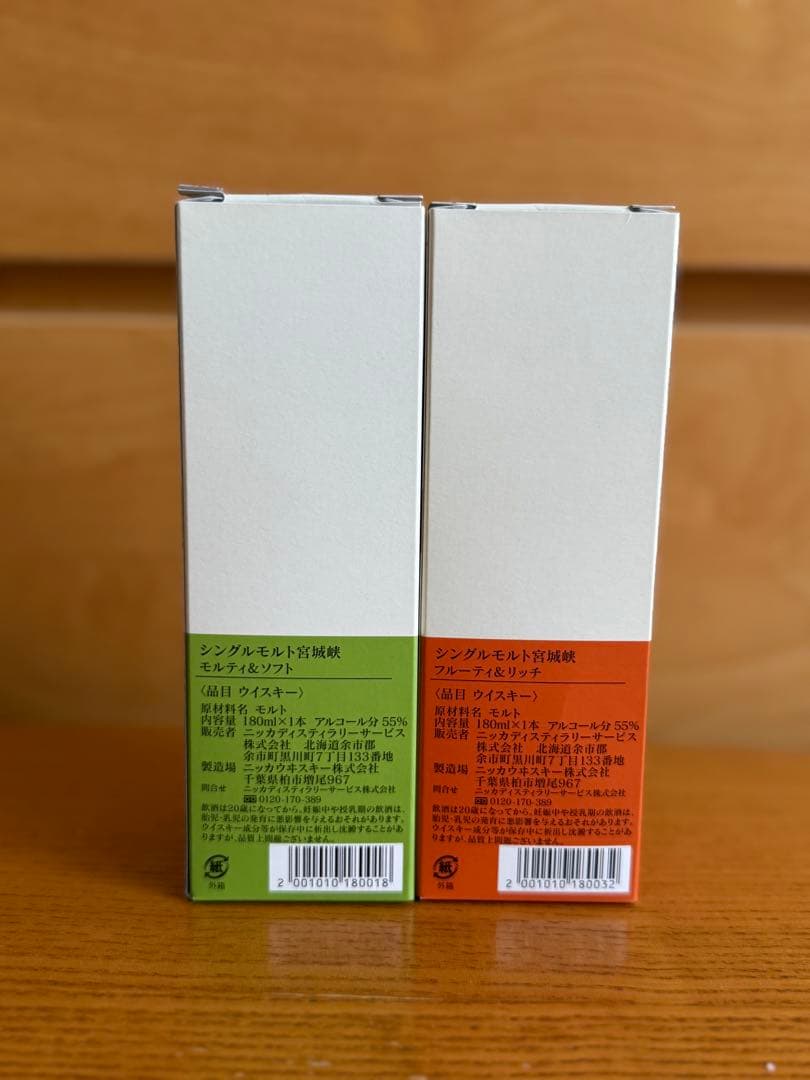 ニッカウィスキー 蒸溜所限定 宮城峡 2本セット 180ml 55度