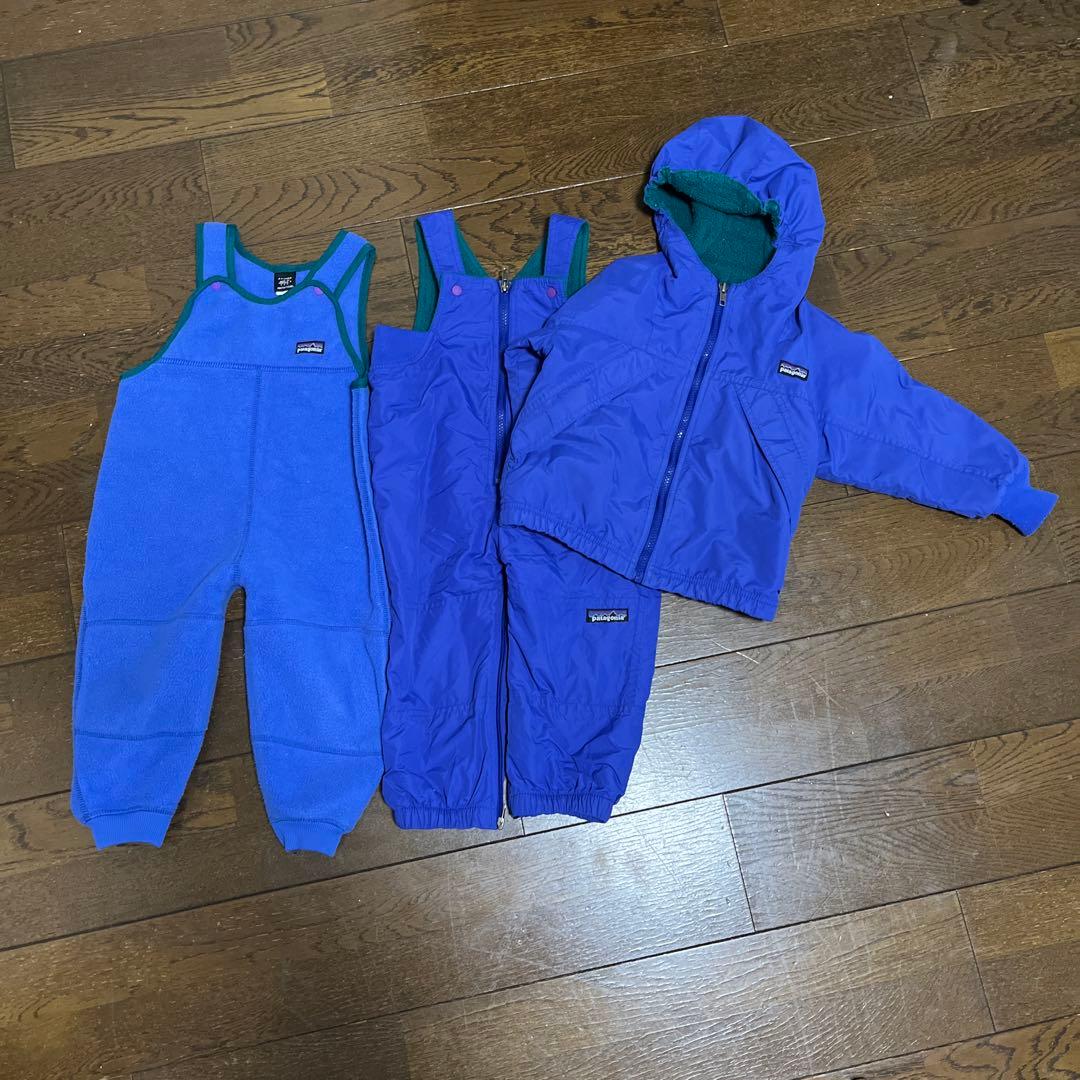 patagonia 子供用ウェアセット 24M ブルー 3.5歳くらいまで