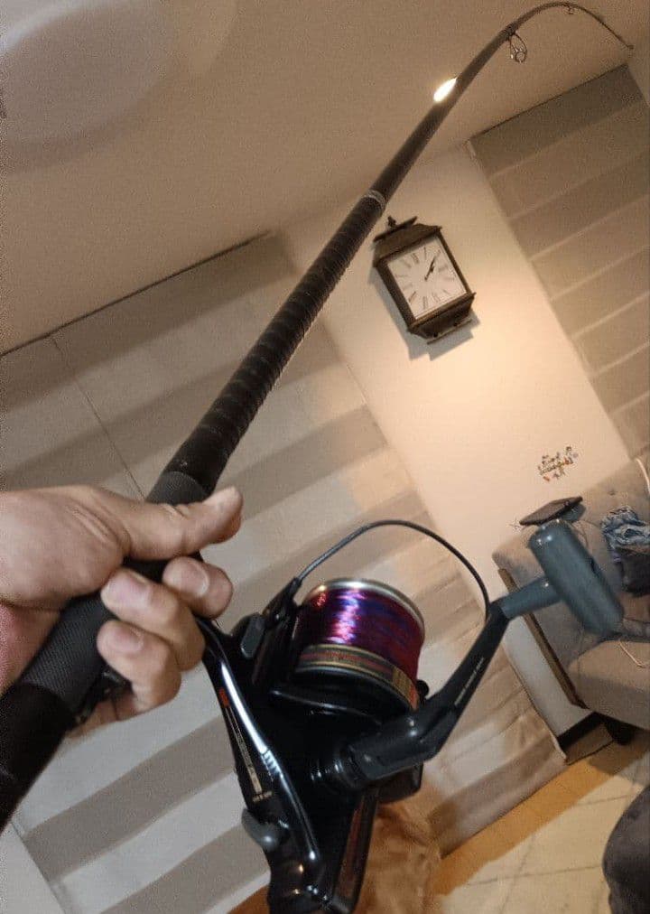 シマノハイパワーXスーパーサーフカスタム450EX！4本継ぎ投げ竿ガイド改造品