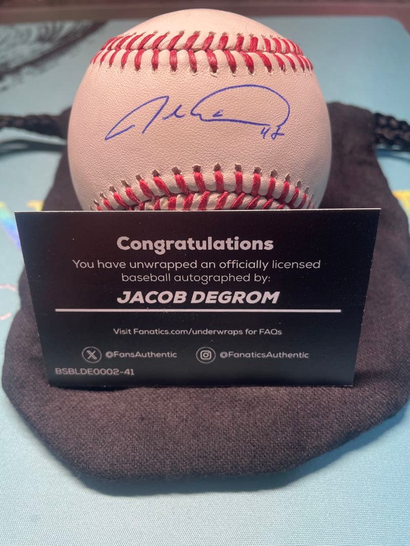 JACOB deGROM ジェイコブ・デグロムFanatics 直筆サインポール