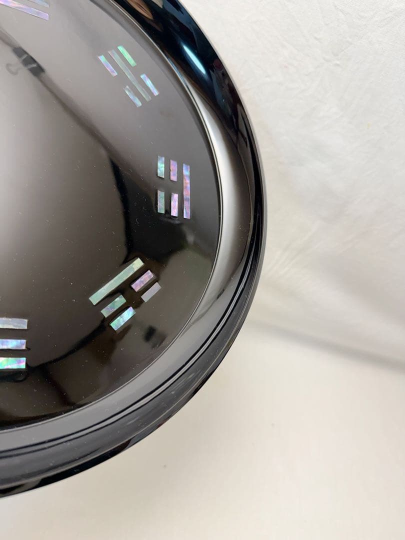 ほぼ未使用 茶道具 黒塗 螺鈿細工 青貝 八卦盆 元箱