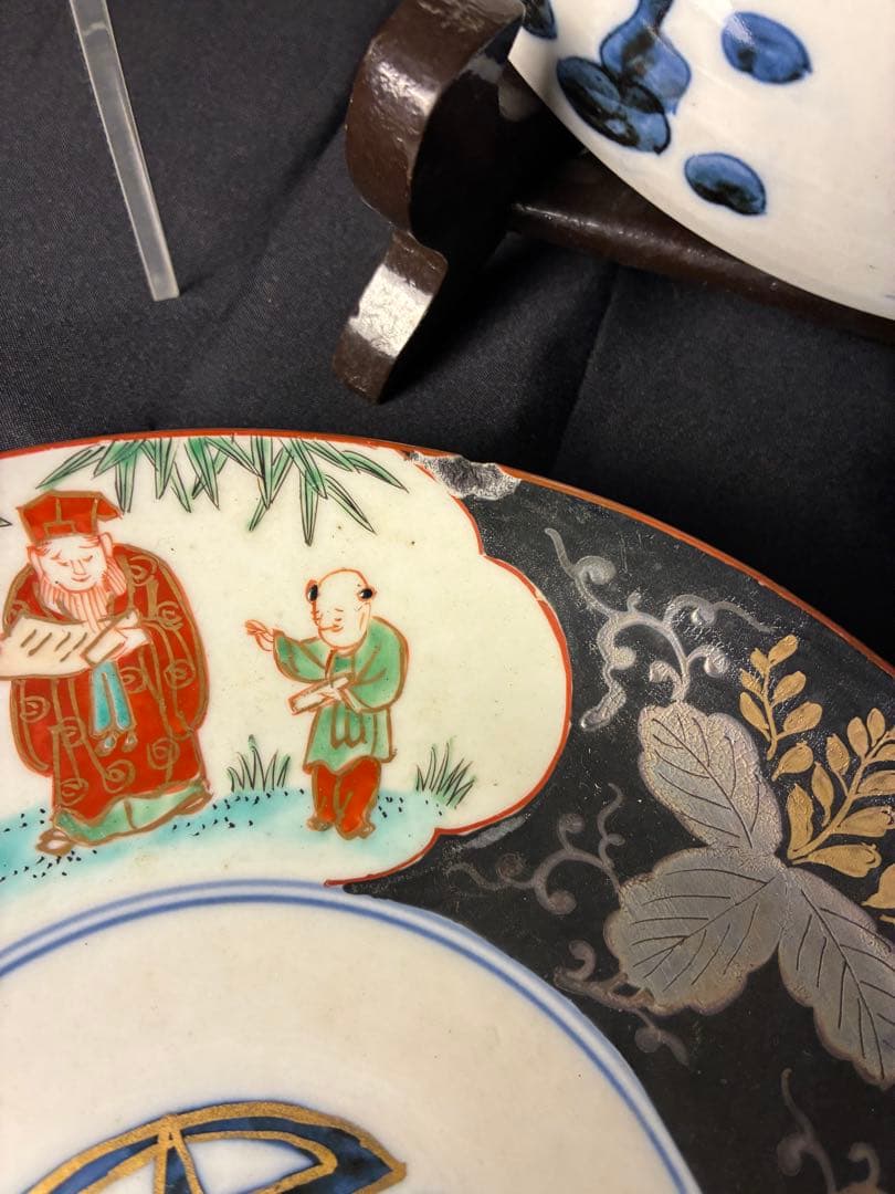 古伊万里 色絵 中皿 珍品 希少