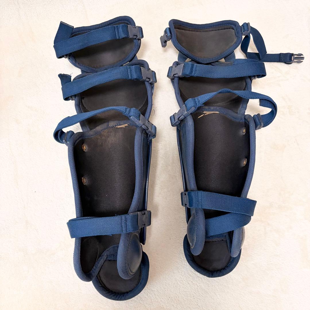 ミズノ ソフトボール キャッチャー防具一式 ネイビー 5点 レガース(軟式用)