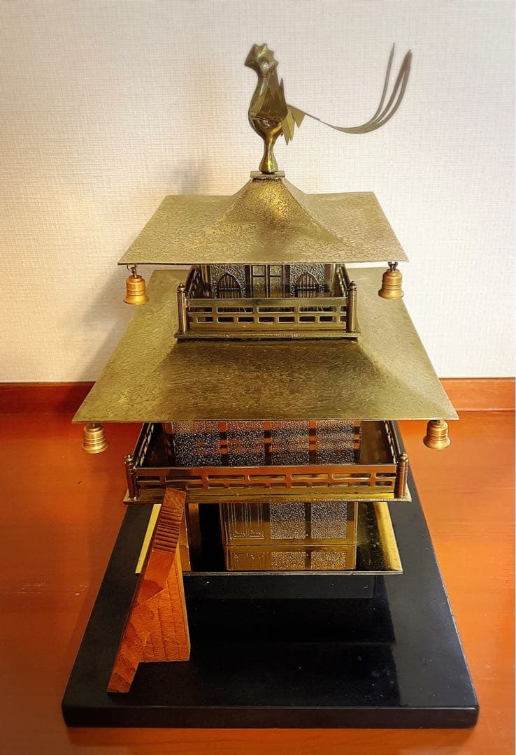 金閣寺模型 金色 金属製