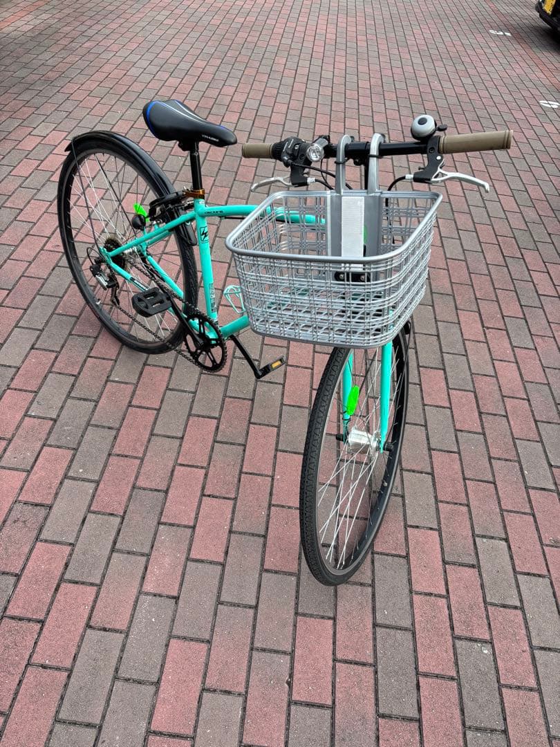 脱着前籠付きオートライト・クロスバイク(27㌅)お引き取り限定[配達可]