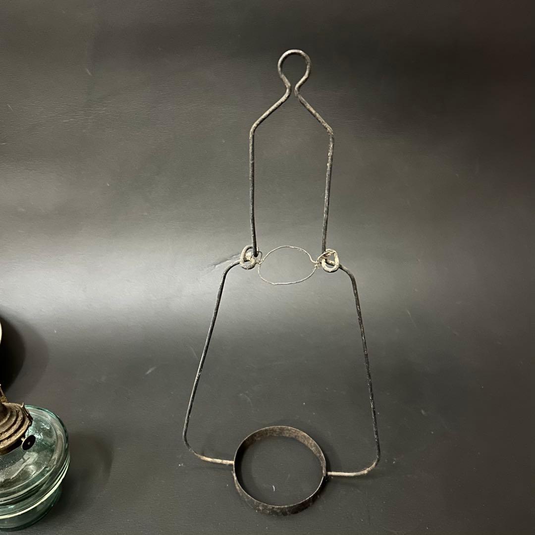 【希少】ホヤに「保険」印字 吊りランプ レトロ