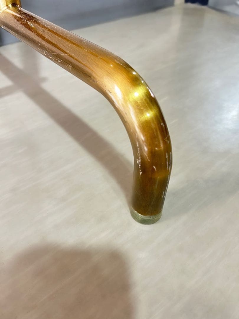 【美品】 ハンガーラック 90cm 丸パイプ アンティークゴールド 真鍮