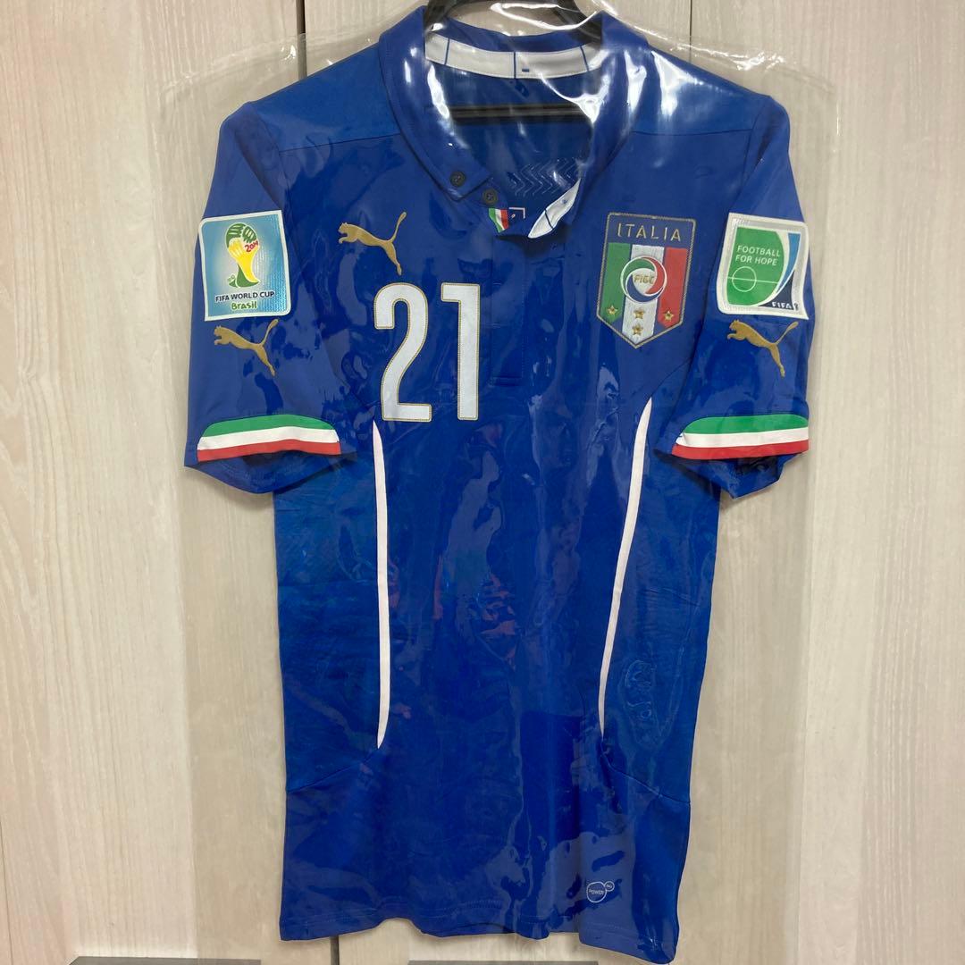 新品正規品2014ブラジルW杯イタリア代表 ピルロ 選手支給品M