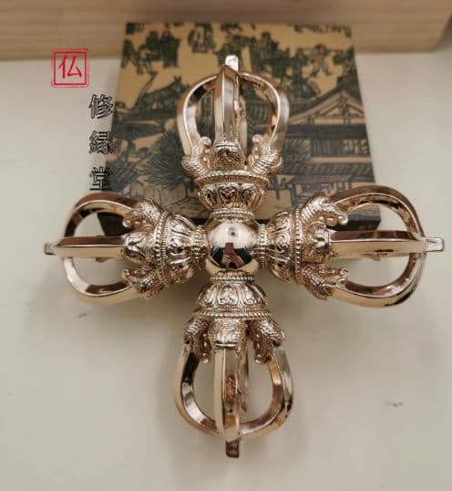 【修縁堂】 密教法具 銅製法器法具 細工 五鈷十字杵 仏教法具