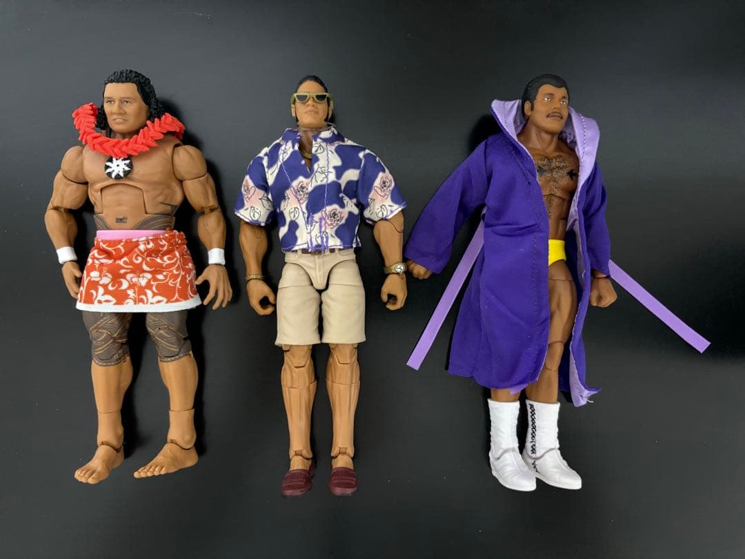 WWE Mattel Elite Maivia家族 3個セット