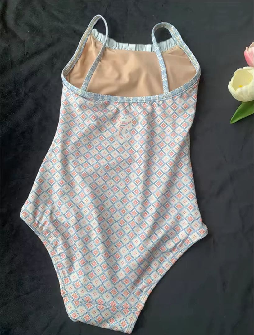 幾何学模様フリルレオタード バレエ ダンス 大人 XXL