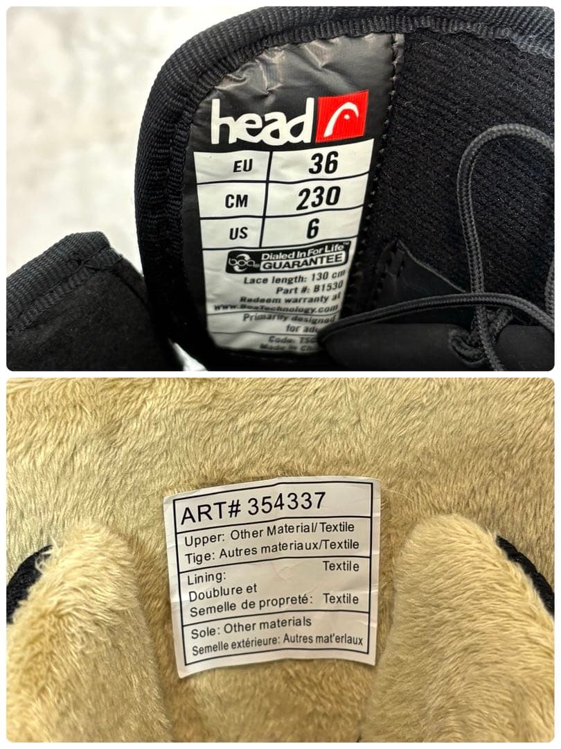 【極美品】 HEAD CLOVER BOA スノーボードブーツ 23cm 女性