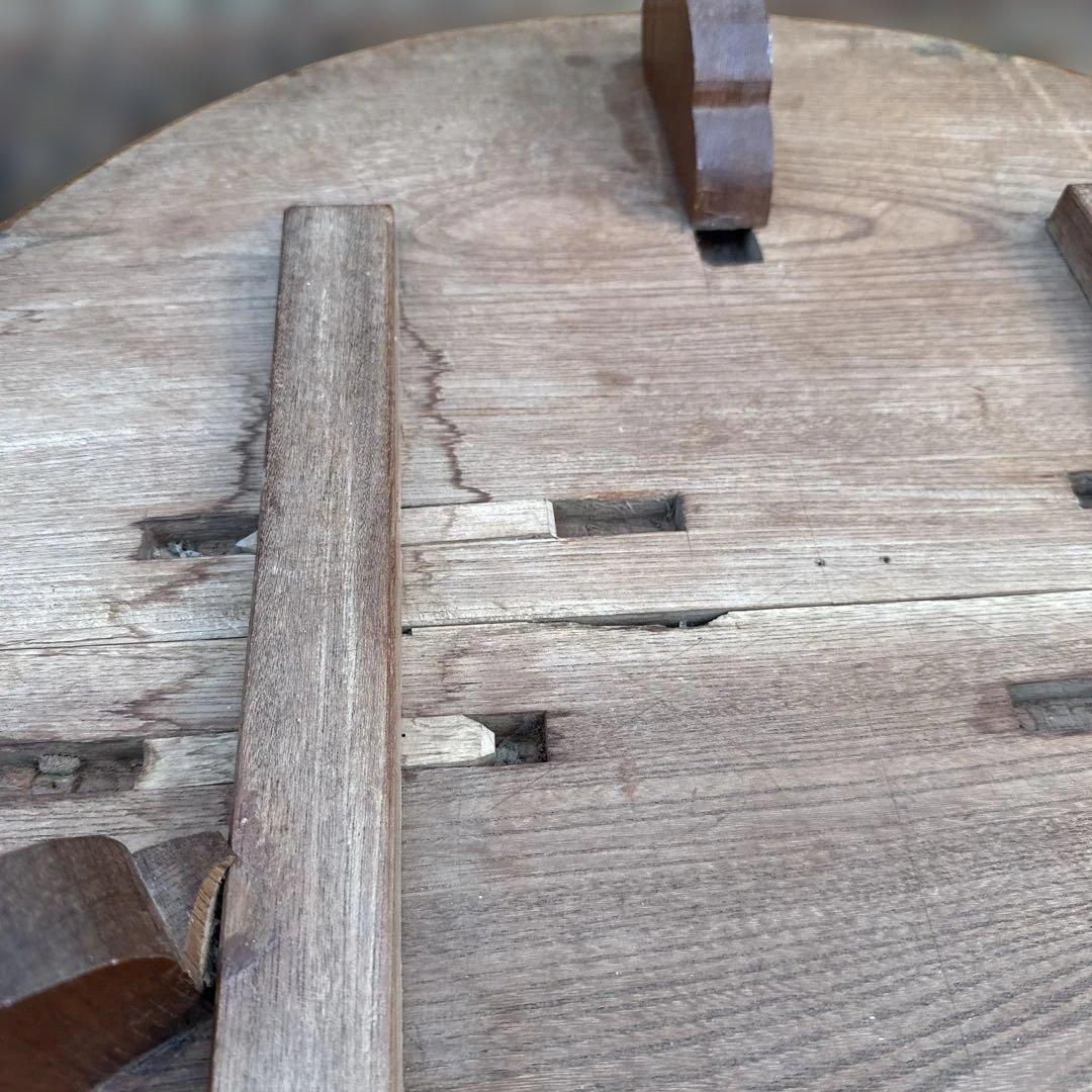 最終お値下げ‼️ヴィンテージ　希少品　猫脚　ちゃぶ台❗️木製円形テーブル