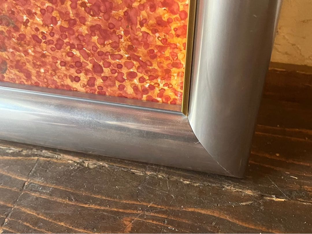 吉田和雄 立葵 絵画 額縁 アルミ 組立式 アート インテリア