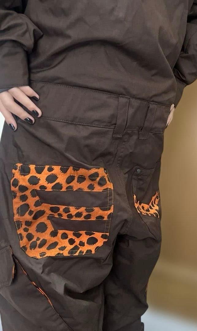 ESTIVO スノーボードウェア MENS Mサイズ ブラウン ×オレンジ