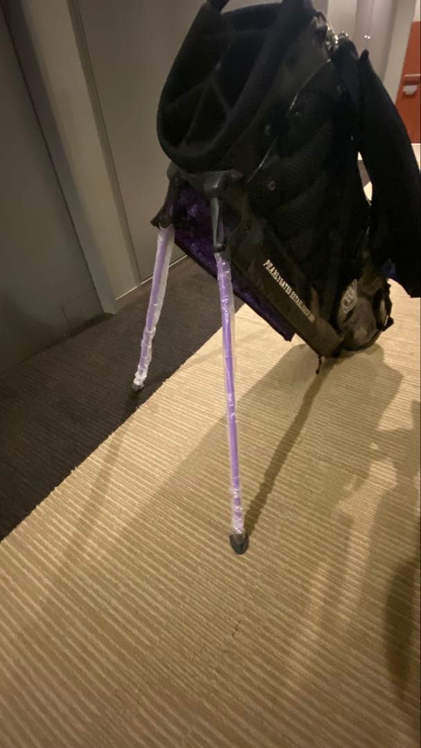 パーリーゲイツ 黒 キャディバッグ 軽量 三脚付き