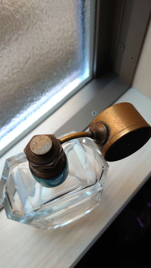 アンティーク香水瓶 アトマイザー パフュームボトル エナメル ティファニーブルー