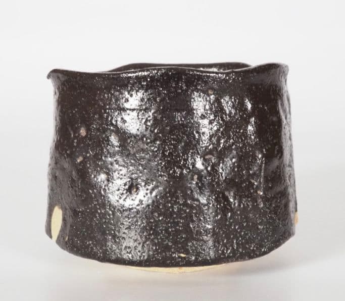 【最上位品】中島正雄　桃山陶　瀬戸黒茶碗　茶道具　共箱　共布　栞　無傷　加藤孝造