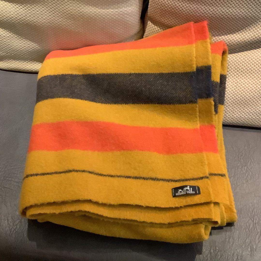 エルメス HERMES ロカバール ウール100％ 大判 ブランケット 毛布