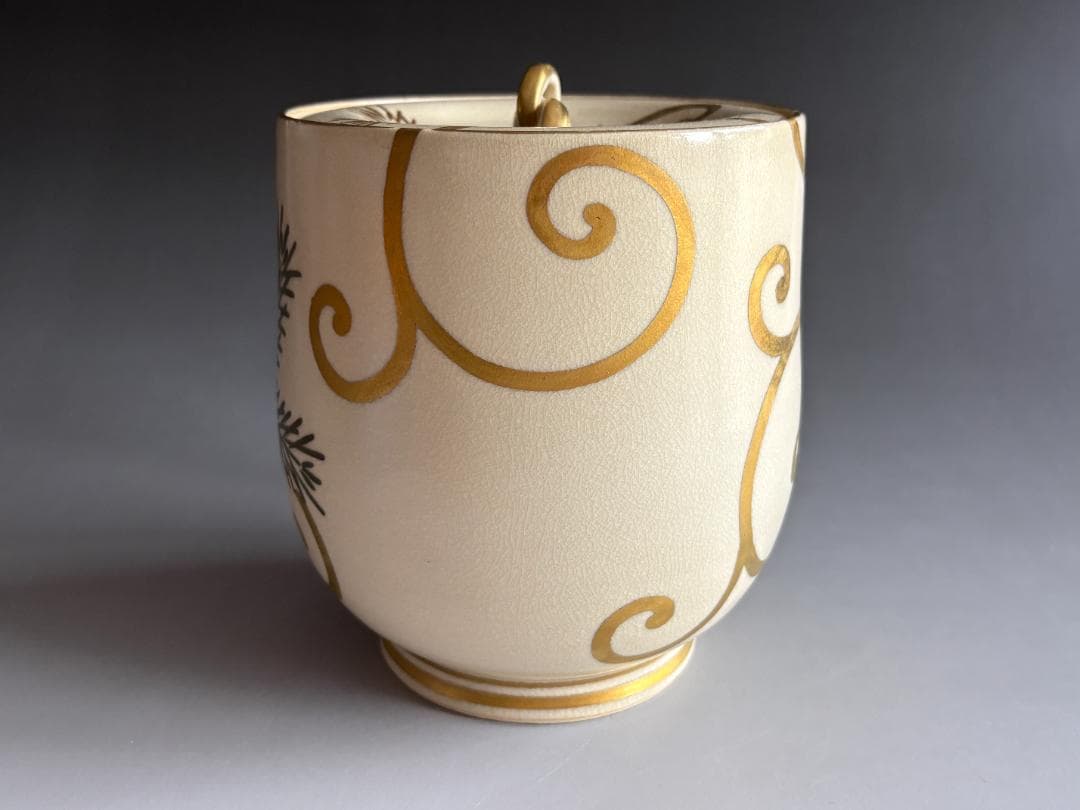 清閑寺釜　杉田祥平　色絵仁清松唐草画　水指　茶道具