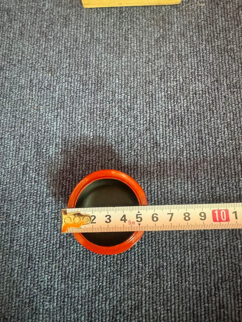 1686 時代物　堆朱風花唐草 「福寿」文字彫丸香合  未使用